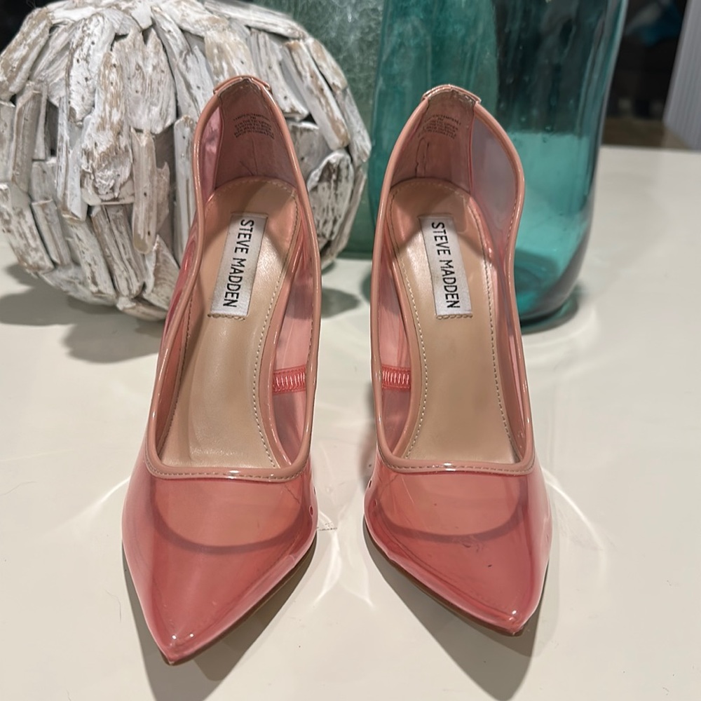 Steve Madden Clear Pink Heels